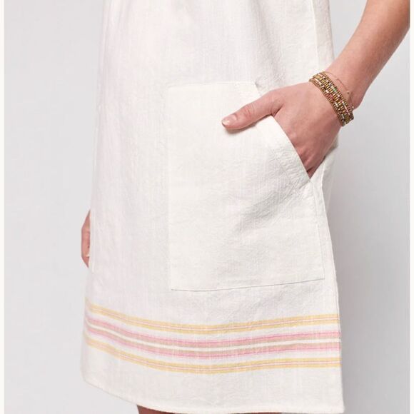Faherty hailee dress apres soleil stripe xs organic cotton summer Lagenlook - Picture 4 of 13